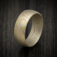 Tri-Color Mokume Gane Men's Ring Copper Brass and Nickel Custom Made Band
