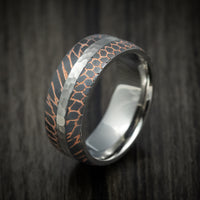Titanium and Darkened Superconductor Men's Ring Custom Made Band