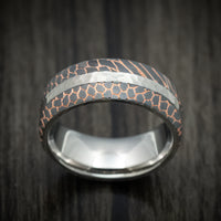 Titanium and Darkened Superconductor Men's Ring Custom Made Band
