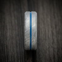 Gibeon Meteorite Men's Ring with Tantalum Sleeve and Cerakote Inlay