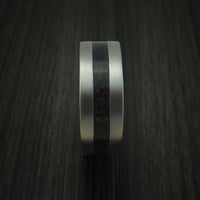 Titanium And Mixed Dinosaur Bone Ring Custom Made Fossil Band