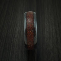 Black Zirconium And Mixed Dinosaur Bone Ring Custom Made Fossil Band