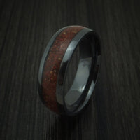 Black Zirconium And Mixed Dinosaur Bone Ring Custom Made Fossil Band