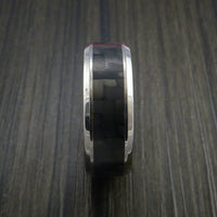 Carbon Fiber and Titanium Ring Style Weave Pattern