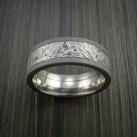 Gibeon Meteorite in Titanium Wedding Band