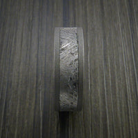 Gibeon Meteorite in Titanium Wedding Band
