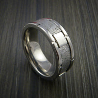 Gibeon Meteorite in Titanium Wedding Band Made to any Sizing and Width