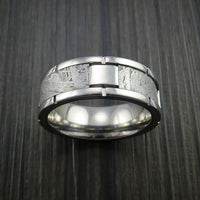 Gibeon Meteorite in Titanium Wedding Band Made to any Sizing and Width