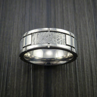 Gibeon Meteorite in Titanium Wedding Band Made to any Sizing and Width