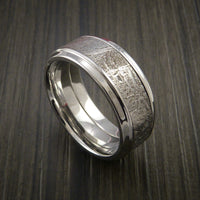 Gibeon Meteorite in Cobalt Chrome Wedding Band