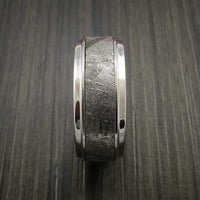 Gibeon Meteorite in Cobalt Chrome Wedding Band