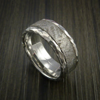 Gibeon Meteorite in Cobalt Chrome Wedding Band