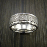 Gibeon Meteorite in Cobalt Chrome Wedding Band