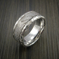 Gibeon Meteorite in Cobalt Chrome Wedding Band