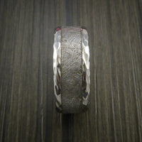 Gibeon Meteorite in Cobalt Chrome Wedding Band