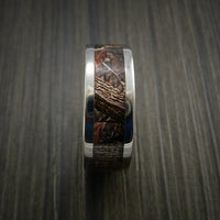 King's Camo Woodland Shadow and Titanium Ring Camo Style Band Made Custom