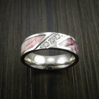 King's Camo PINK SHADOW Ring with Diamond setting in Cobalt Chrome Custom Made