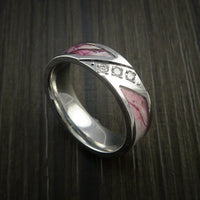 King's Camo PINK SHADOW Ring with Diamond setting in Cobalt Chrome Custom Made