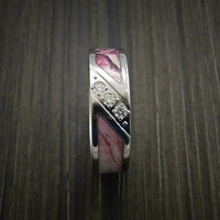 King's Camo PINK SHADOW Ring with Diamond setting in Cobalt Chrome Custom Made