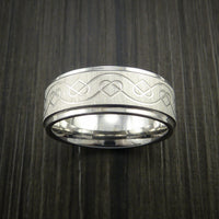 Titanium Celtic Heart Cerakote Band