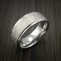 Titanium Celtic Heart Cerakote Band