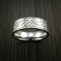 Cobalt Chrome Celtic Band Trinity Symbolic Wedding Infinity Ring Custom Made