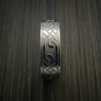 Cobalt Chrome Celtic Band Trinity Symbolic Wedding Infinity Ring Custom Made