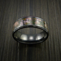 King's Camo MOUNTAIN SHADOW and Black Zirconium Ring Traditional Style Band Made Custom