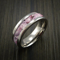 King's Camo Pink Shadow and Titanium Ring Camo Style Band Made Custom