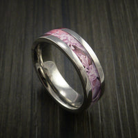 King's Camo Pink Shadow and Titanium Ring Camo Style Band Made Custom