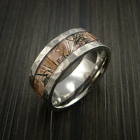 King's Camo Field Shadow and Titanium Ring Traditional Style Band Made Custom