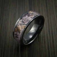 King's Camo DESERT SHADOW and Black Zirconium Ring Traditional Style Band Made Custom