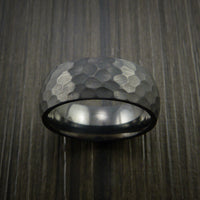 Black Titanium Ring Hammer Finish Custom made Band to any Sizing