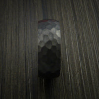 Black Titanium Ring Hammer Finish Custom made Band to any Sizing