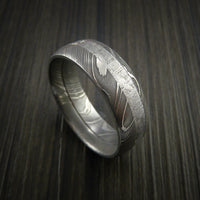 Gibeon Meteorite in Damascus Steel Wedding Band