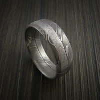 Gibeon Meteorite in Damascus Steel Wedding Band
