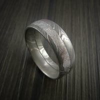 Gibeon Meteorite in Damascus Steel Wedding Band