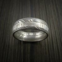 Gibeon Meteorite in Damascus Steel Wedding Band