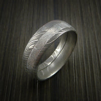 Gibeon Meteorite in Damascus Steel Wedding Band