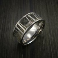 Elk in the Woods Hunter Wedding Ring Cobalt Chrome Band