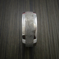 Gibeon Meteorite in Cobalt Chrome Wedding Band