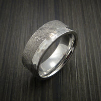 Gibeon Meteorite in Cobalt Chrome Wedding Band Made to any Sizing and Width