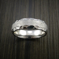 Gibeon Meteorite in Cobalt Chrome Wedding Band