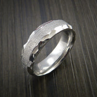 Gibeon Meteorite in Cobalt Chrome Wedding Band