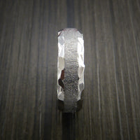 Gibeon Meteorite in Cobalt Chrome Wedding Band