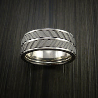 Titanium Dual Inlay Spinner Unique Titanium Band