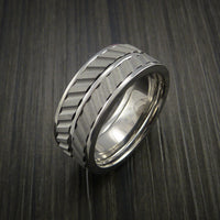 Titanium Dual Inlay Spinner Unique Titanium Band