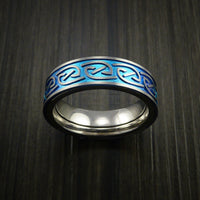 Titanium Anodized Celtic Band Infinity Symbolic Wedding Ring Custom Made