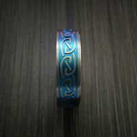 Titanium Anodized Celtic Band Infinity Symbolic Wedding Ring Custom Made