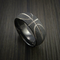 Black Zirconium Basketball Inspired Ring